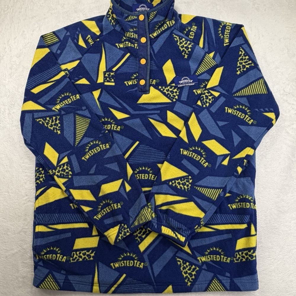 Twisted Tea Hard Tea Men's Fleece Jacket Large Pullover Anorak Style New No Tags